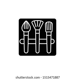 Brush icon. Simple glyph, flat vector of beauty icons for ui and ux, website or mobile application