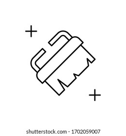 Icono de pincel. Línea simple, contorno vectorial elementos del trabajo doméstico para ui y ux, sitio web o aplicación móvil