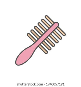 Brush icon. Simple outline colored vector of beauty icons for ui and ux, website or mobile application