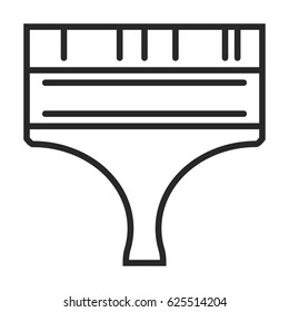 Brush icon in simple outline style. This icon are perfect for your websites and applications.