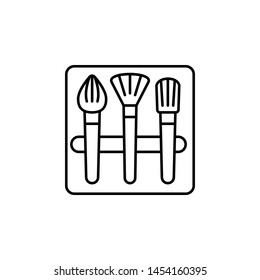 brush icon. Simple thin line, outline illustration of Beauty icons for UI and UX, website or mobile application