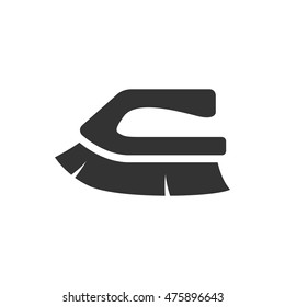 Brush icon in single color. Toilet sanitary cleaner wet bathroom