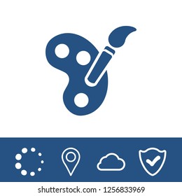 brush  icon stock vector illustration flat design