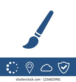 brush  icon stock vector illustration flat design