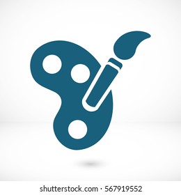 brush  icon stock vector illustration flat design