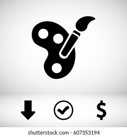 brush  icon stock vector illustration flat design