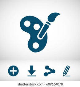 brush  icon stock vector illustration flat design