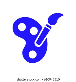 brush  icon stock vector illustration flat design