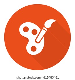 brush  icon stock vector illustration flat design