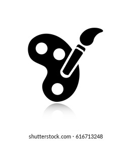 brush  icon stock vector illustration flat design