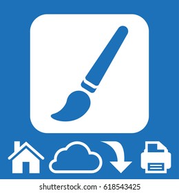 brush  icon stock vector illustration flat design