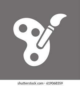 brush  icon stock vector illustration flat design
