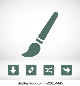 brush  icon stock vector illustration flat design
