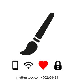 brush  icon stock vector illustration flat design