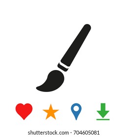 brush  icon stock vector illustration flat design