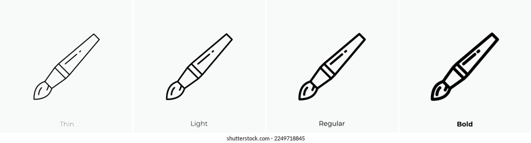 brush icon. Thin, Light Regular And Bold style design isolated on white background