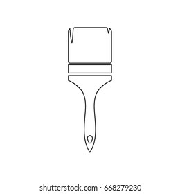 Brush icon in trendy , flat style on white background. Stroke symbol 