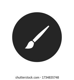 Brush icon vector. Artistic brush sign