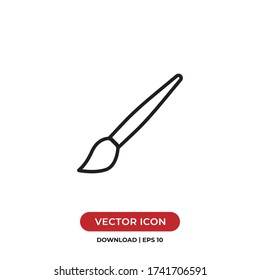 Brush icon vector. Artistic brush sign