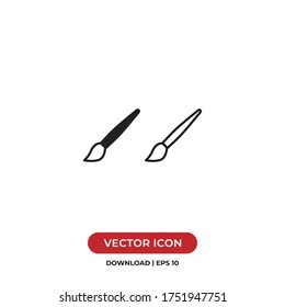 Brush icon vector. Artistic brush sign
