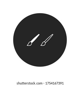 Brush icon vector. Artistic brush sign