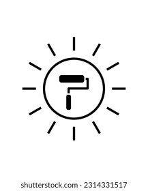 brush icon, vector best flat icon.