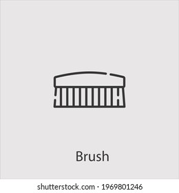 brush icon vector icon.Editable stroke.linear style sign for use web design and mobile apps,logo.Symbol illustration.Pixel vector graphics - Vector