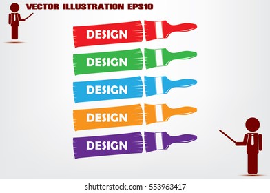Brush icon vector illustration.