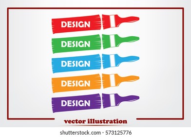 Brush icon vector illustration.