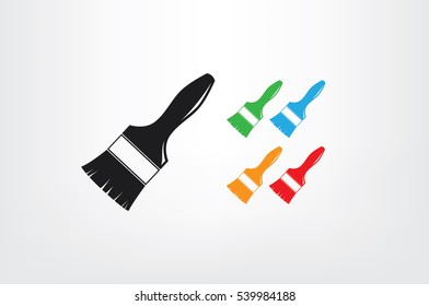 Brush icon vector illustration eps10.