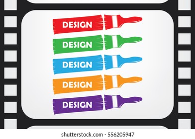 Brush icon vector illustration eps10.