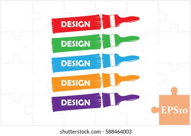 Brush icon vector illustration eps10.