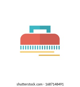 Vektorillustration mit Pinselsymbol. Flachbild-Design