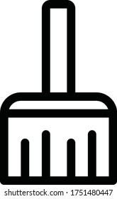 brush icon vector illustration flat