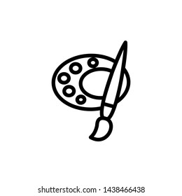 Brush icon vector. Paint brush vector design trendy illustration.