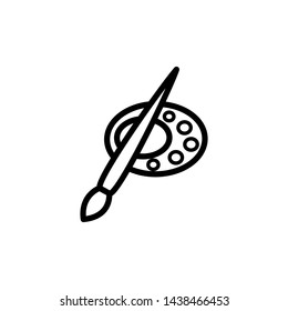 Brush icon vector. Paint brush vector design trendy illustration.