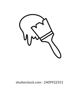 Vektorsymbol des Pinselsymbol