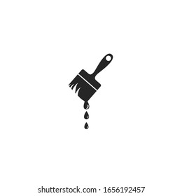 brush icon vector sign isolated for graphic and web design. brush symbol template color editable on white background.