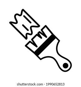 Brush Icon Vector Sign And Symbols Design Template.