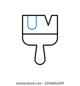 Ilustración de material vectorial de icono de pincel