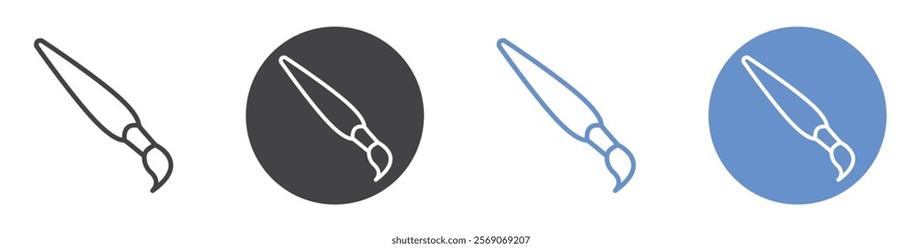 Brush icon vector symbol outline sign