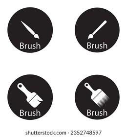 brush icon vector template illustration logo design 