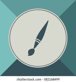 Brush icon, web design element
