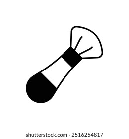 brush icon with white background vector stock illustration