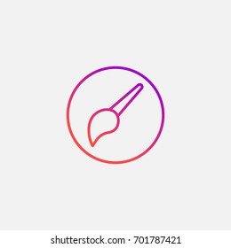 Brush icon.gradient illustration isolated vector sign symbol