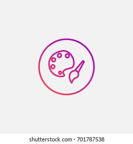Brush icon.gradient illustration isolated vector sign symbol