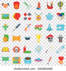 Brush icons set. Cartoon style of 36 brush vector icons for web for any design