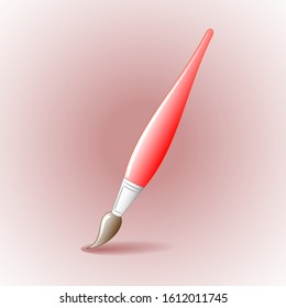 Brush icons vector, single brush isolated design.