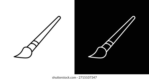 Símbolo de vetor de ícones de pincel com linhas de traçado editáveis para designs da Web