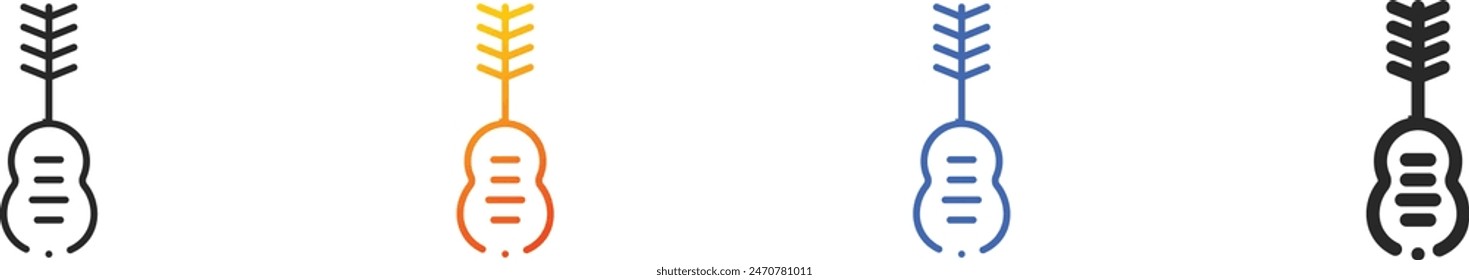 brush icon.Thin Linear, Gradient, Blue Stroke and bold Style Design Isolated On White Background